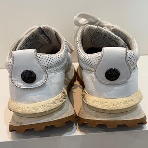 Voile Blanche White and Tan Sneakers